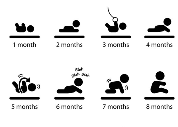 مراحل رشد کودک یک تا هشت ماهگی